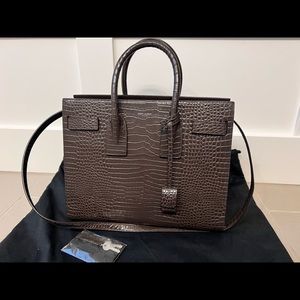 Saint Laurent Sac De Jour Small Croc